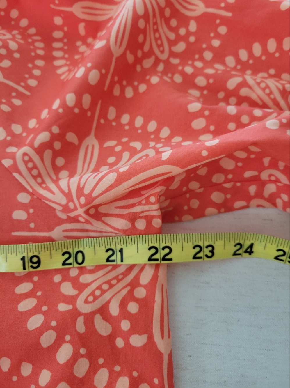 Uncle Frank NWOT Size Large  Coral and Cream Tiered Midi Dress - Picture 4 of 7